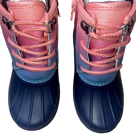Toddler Little Girls Tommy Hilfiger Danni Ombre Duck Boots New 10 - Picture 3 of 8